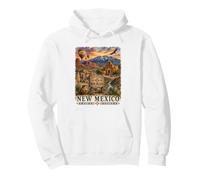Nouveau Mexique Aquarelle Paysage Sud-Ouest Voyage Design Sweat à Capuche