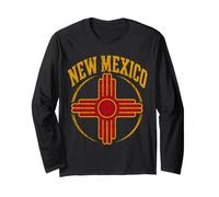 Nouveau Mexique Southwest Sun Emblème Heritage Vintage Illustration Manche Longue