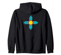 Nouveau Mexique Zia Sun Turquoise Art - Style désert du sud-Ouest Sweat à Capuche
