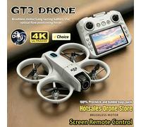 NOUVEAU Mini Drone GT3 avec LED, Pliable, GPS, Caméras HD 4K/8K, Moteur Brushless, Évitement d'Obstacles, RC FPV, Quadricoptères, Jouets, Cadeaux GT3 MAX-8K-VR