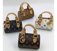 Nouveau mini porte-rouge à lèvres, porte-clés, porte-monnaie, accessoire de sac Kaki classique,Ayaka,Signature du vieil,Brun à l'ancienneAlliage de fer