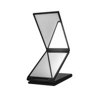 Nouveau Miroir Pliable Multi-Angle À 4 Faces,Maquillage De Bureau,Verre Compact,Petit Miroir Pliant,Portable,Bricolage,Miroir De Beauté À Quatre Faces.Black Folding Mirror.