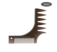 Nouveau modèle de mise en forme de barbe lignes d'outils de peigne et forme de symétrie ligne de cou du visage rapide et facile 2 pièces Guide de coupe de cheveux pour hommes