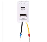 Nouveau module d'alimentation double port USB Type-C, prise 220 V, 5 V, 2,1 A, module de charge pour téléphone, transformateur, adaptateur secteur