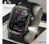 NOUVEAU Montre connectée avec écran IPS de 2,01 po, répondre à l'appel en secouant, jeux, lampe de poche LED, appel sans fil, suivi de la condition physique, meilleur choix pour les hommes avec SOS ur