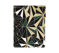 Nouveau Motif géométrique Art déco Vert émeraude et Or,Housse en Cuir synthétique pour Ordinateur Portable, Sacoche pour Ordinateur Portable, Sacoche pour Tablette