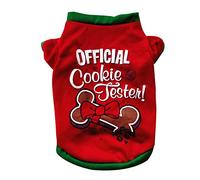 Nouveau motif tricolore de Noël vêtements pour chien coton vert costume chiot garçon vêtements ensemble de vêtements pour chien (rouge, M)