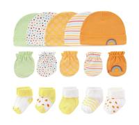 Nouveau Né Bébé Bonnet Et Moufles Ensemble Chapeaux Mitaines Naissance Gants de Protection Ensemble Bonnet Et Moufles Chapeaux Doux Casquette Coton pour Bébé Nouveau-né Garçons Filles