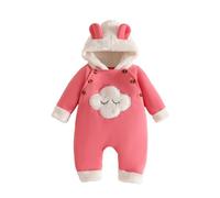 Nouveau-né bébé Dessin animé Barboteuse Fermeture éclair - à Manches Longues Manteaux Vêtements Outerwear Veste Décontractées, avec Lacets Élastiques Grenouillère Pyjama bébé Fille