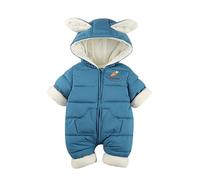 Nouveau-né bébé Dessin animé Barboteuse Fermeture éclair - à Manches Longues Manteaux Vêtements Outerwear Veste Animaux Ouverture Devant avec Bouton Grenouillère Pyjama bébé Fille
