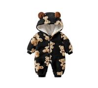 Nouveau-né bébé Dessin animé Barboteuse Mignon Manches Longues Fermeture éclair Pyjama Rompers Salopette One-Piece volantées Onesies Floral Bowknot Combinaison à Capuche Bébé en Peluche
