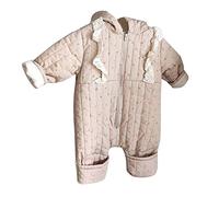 Nouveau-né Bébé Fille Hiver Chaud Épais à Carreaux Coton Manches Longues Barboteuse Rembourrée Combinaison Vêtements Manteau Veste Fine Doudoune Femme
