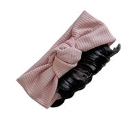 Nouveau-né Bébé Fille Patchwork Bowknot Bandeau et Perruques Attrayant Petite Fille Bandeau avec Perruques Chapeau en Coton pour Filles