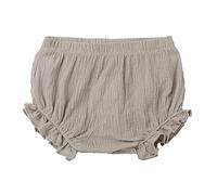Nouveau-né bébé Filles garçons Solides Printemps été Shorts vêtements à Volants (Khaki, 12-18 Months)