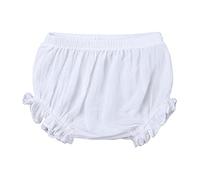 Nouveau-né bébé Filles garçons Solides Printemps été Shorts vêtements à Volants (White, 0-6 Months)