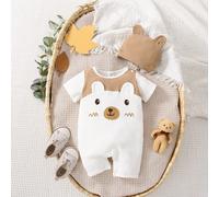 Nouveau-né Bébé Garçon Dessin Animé Combishort & Chapeau 6-9M,0-1M,1-3M,3-6MTissu tricoté
