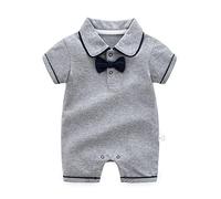 Nouveau-né bébé garçons Arc Manches Courtes Outsie Body Banquet Mariage Combinaison vêtements#M