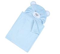 Nouveau-né bébé garçons Filles à Capuche Animal Couverture Wrap Couette pour Landau Berceau de Voiture - Bleu - Medium