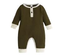 Nouveau-né bébé garçons Filles Barboteuse en Peluche de Couleur Unie avec Poches Vetement Manteau Vetements Blousons Coton Super Doux avec accès Facile Bébé Animal Barboteuse Tout-Petit