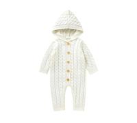 Nouveau-né bébé garçons Filles Barboteuse Hiver Chaud Manches Longues Ours Manteau Épais Barboteuse Coupe-Vent Doux et Léger, et Entre Jambes Pratique Bébé Animal Barboteuse Tout-Petit