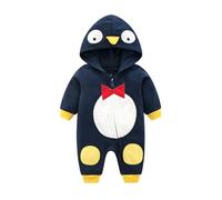Nouveau-Né Combinaison Bebe Fille Garcon bébé garçons Filles Barboteuse Une pièce Longues Grenouillère Hiver Pyjama Pilote Capuche Mignon Enfants Jumpsuit pour Garçon et 2-36 Mois