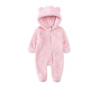 Nouveau-Né Combinaison Bebe Fille Garcon,Ensemble De Pyjama BéBé Naissance Chaud Capuche Barboteuse Pilote Vetement Mignon Grenouillère Hiver pour Enfant Garcon 9-12 Mois