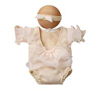 Nouveau-né Photo Props Bowknot Bandeau & Dentelle Combinaisons Bébé Photographie Vêtements Coiffe Manches Courtes Barboteuse pour Bébé