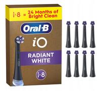 NOUVEAU Oral B iO Radiant White Black série de 8 brosses à enfiler originales