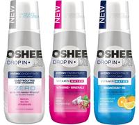 NOUVEAU Oshee Drop In Set 3x500ml Magnésium Vitamines Zéro Sucre Hydratation