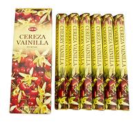 Nouveau : Ourlet Cerise Vanille Hexa bâton Encens, 6 paquets X 20 sticks = 120 Bâtons