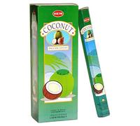 Nouveau : Ourlet Hexa de bâtons d'encens Noix de coco 20 bâtons, 6packs = 120 bâtonnets