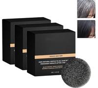 Nouveau pain de savon anti-gris, shampoing solide pour cheveux gris foncés, savon à barbe sans braises, cuir chevelu propre et fort, réduit les cheveux.