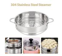 Nouveau panier à vapeur en acier inoxydable 304 avec Double oreille, outil de cuisine, Pot, grille de cuisson à la vapeur, support à vapeur multifonction générique 28cm