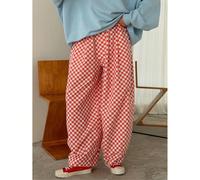 Nouveau pantalon long élégant à carreaux pour femmes, décontracté et polyvalent, convient pour l'université, le port quotidien, les vacances, toutes les saisons L,M,S,XLCarreauTissu tissé