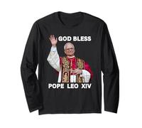 Nouveau Pape Leo XIV Cadeaux catholiques Merch Souvenirs Catholiques Manche Longue