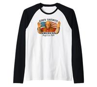 Nouveau pape Leo XIV, élection papale américaine préférée des dieux 2025 Manche Raglan