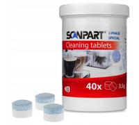 NOUVEAU pastilles de nettoyage Scanpart 2 phases 40 pièces pour machine à caf...