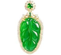 Nouveau pendentif authentique en agate verte naturelle en cuivre plaqué or incrusté de graines de glace jade pour femme, collier tendance