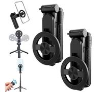 Nouveau Perche À Selfie Magnétique Multifonction 4 en 1, Mini Trépied Extensible pour Smartphone avec Commande bluetooths sans Fil,Rotation À 360°,Support Téléphone,pour Vlog/Photo/Vidéo (2 pièces)