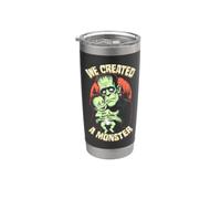 Nouveau père, premier bébé monstre Frankenstein d'Halloween Gobelet isotherme en acier inoxydable double paroi