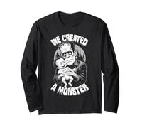 Nouveau père, Premier bébé Monstre Frankenstein d'halloween Manche Longue