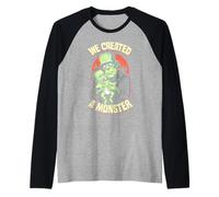 Nouveau père, Premier bébé Monstre Frankenstein d'halloween Manche Raglan