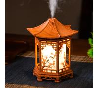 Nouveau petit pavillon humidificateur veilleuse maison style chinois, bureau à domicile humidificateur USB portable supplément d'eau voiture Deep wood grain