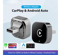 Nouveau Pionray 2 en 1 adaptateur CarPlay sans fil et adaptateur sans fil Android Auto, 5Ghz WiFi type-c/USB Plug Play CarPlay sans fil noir