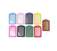 Nouveau Porte-Badge D'identité Vertical En Cuir Pu À 2 Couches, Avec 1 Fenêtre D'identification Et 1 Fente Pour Carte, 2022