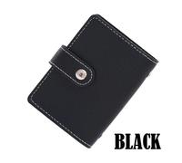 Nouveau Porte-Carte De Crédit D'Identité Antivol Mode Femmes 26 Cartes Mince Étui De Poche En Cuir Pu Sac À Main Portefeuille Sac Pour Femmes Hommes Femme.Black.