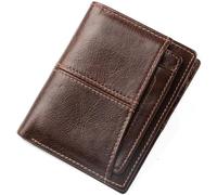 Nouveau Portefeuille en cuir à deux volets, poche à rabat, capacité décontractée, mince, sécurité, Vintage, porte-monnaie, Design fin, fente pour carte, pochette pour pièces de monnaie Porte-carte