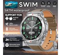 Nouveau Pour Huawei T-Rex 3 Gps Montre Intelligente 525Mah Batterie Bluetooth Appel Lampe De Poche Sport Militaire 3Atm Étanche Smartwatch Hommes.Brown Belt.