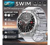 Nouveau Pour Huawei T-Rex 3 Gps Montre Intelligente 525Mah Batterie Bluetooth Appel Lampe De Poche Sport Militaire 3Atm Étanche Smartwatch Hommes.68Silver Steel.