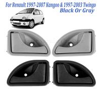 Nouveau Pour Renault 1997-2007 Kangoo & 1997-2003 Twingo 8200247802 82002478 Une paire de poignées de porte intérieure de voiture, bouton avant gauche droit Black left